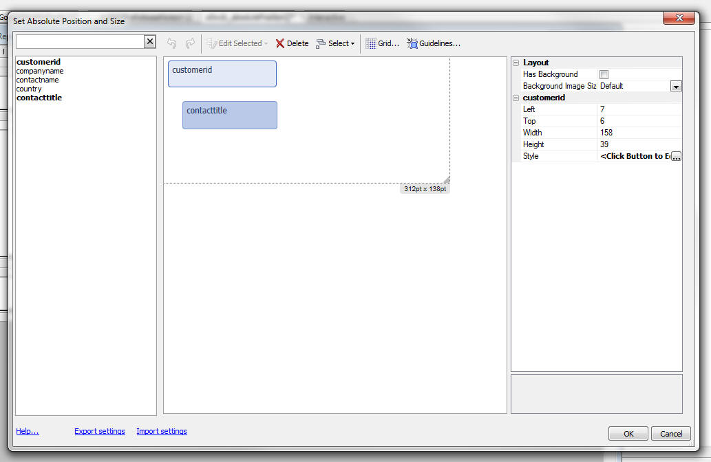 Absoluelayouteditor Reports